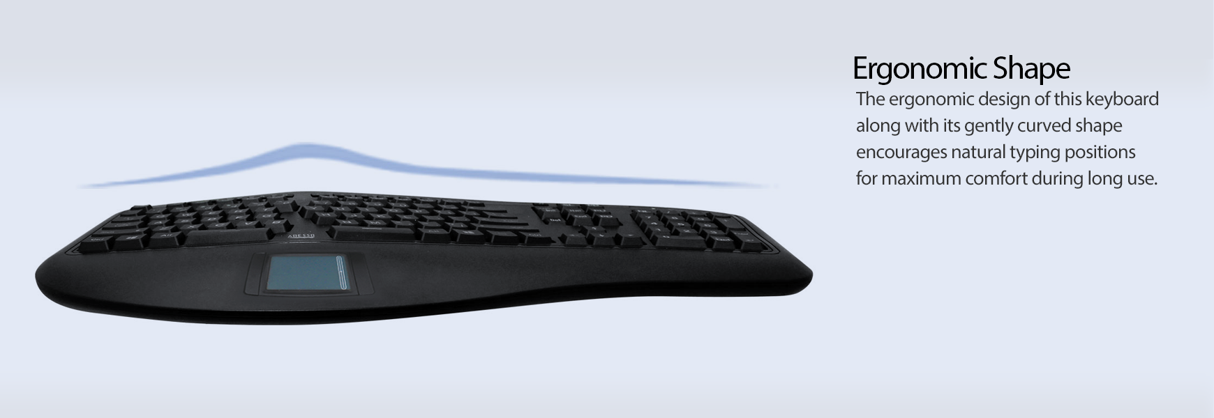 3D Ergonomic Touchpad Keyboard