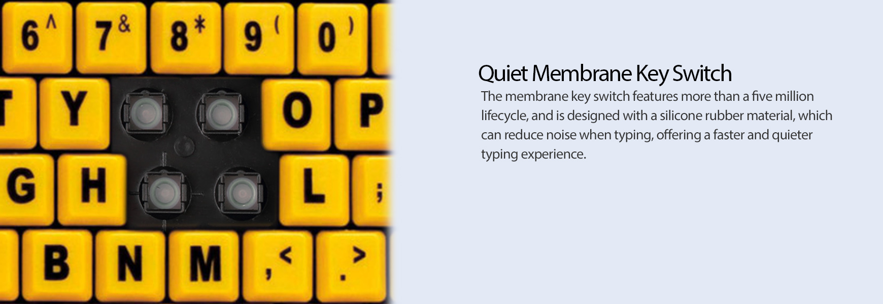 Quiet Membrane Key Switches